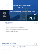 PPT N°9 - Fasores y ley de ohm en CA