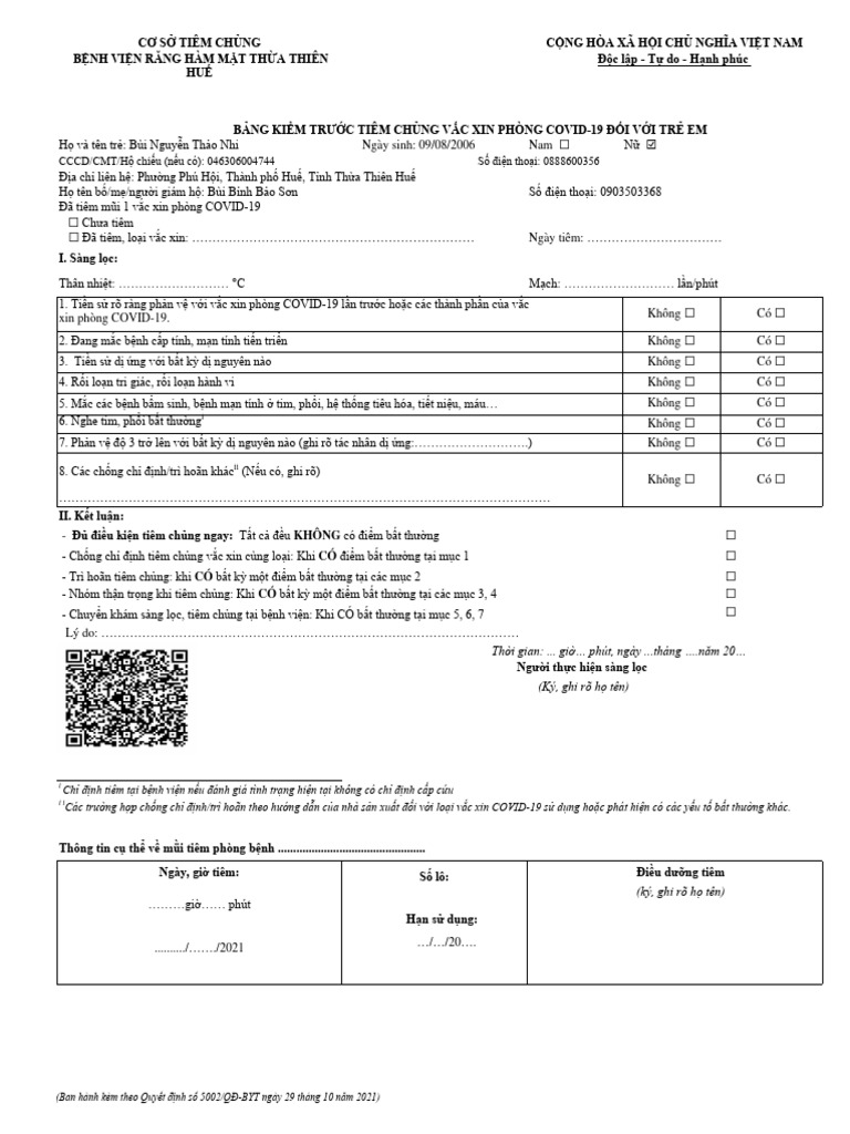 CCCD/CMT/Hộ chiếu (nếu có) : 046306004744 Số điện thoại: 0888600356 | PDF