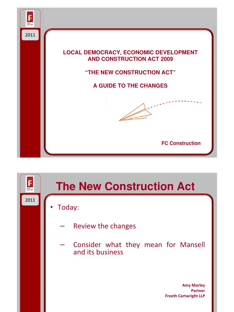 The New Construction Act A Guide to the Changes Withholding Tax