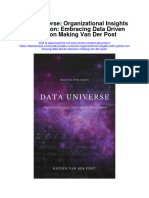 Download Data Universe Organizational Insights With Python Embracing Data Driven Decision Making Van Der Post full chapter