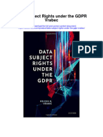 Data Subject Rights Under The GDPR Vrabec Full Chapter