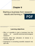 Chapter 9 Starting A Business From Research Results and Forming A Spin-Off