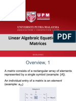 Topic 4 Linear Algebraic Equations and Matrices