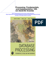 Download Database Processing Fundamentals Design And Implementation 16Th Edition David M Kroenke full chapter
