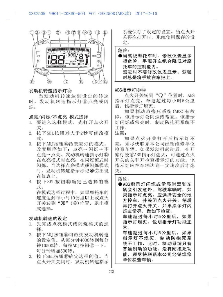 Suzuki gsx250r Om | PDF