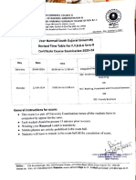 Revised Time Table of Certificate Course University Exam