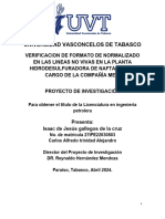 Verificación de Normalizado en Embridaje de Línea de Producción No Viva en La Refinería Olmeca de Par-3