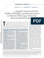 Hefford Et Al 2012 the Patient Specific Functional Scale Validity Reliability and Responsiveness in Patients With Upper