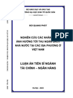 Các Yếu Tố Ảnh Hưởng Đến Thu Ngân Sách Địa Phương ở VN