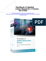 The Handbook of Applied Communication Research 2 Volume Set Ohair Full Chapter