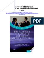 The Handbook of Language Assessment Across Modalities Tobias Haug Full Chapter