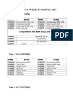 College Week Schedule 2024