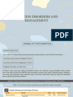 Eruption Disorders and Management