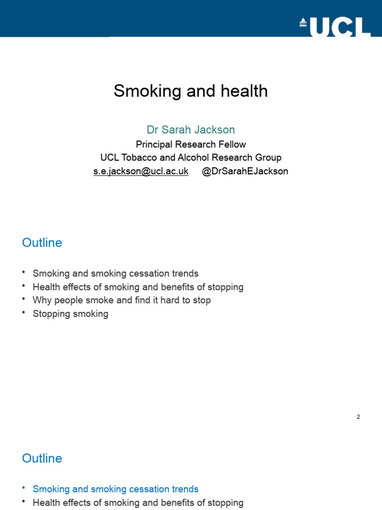 Impact of Smoking on Health and Cessation | PDF | Smoking Cessation ...