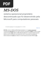 História e Evolução do MS-DOS | PDF | Compatíveis com PCs IBM