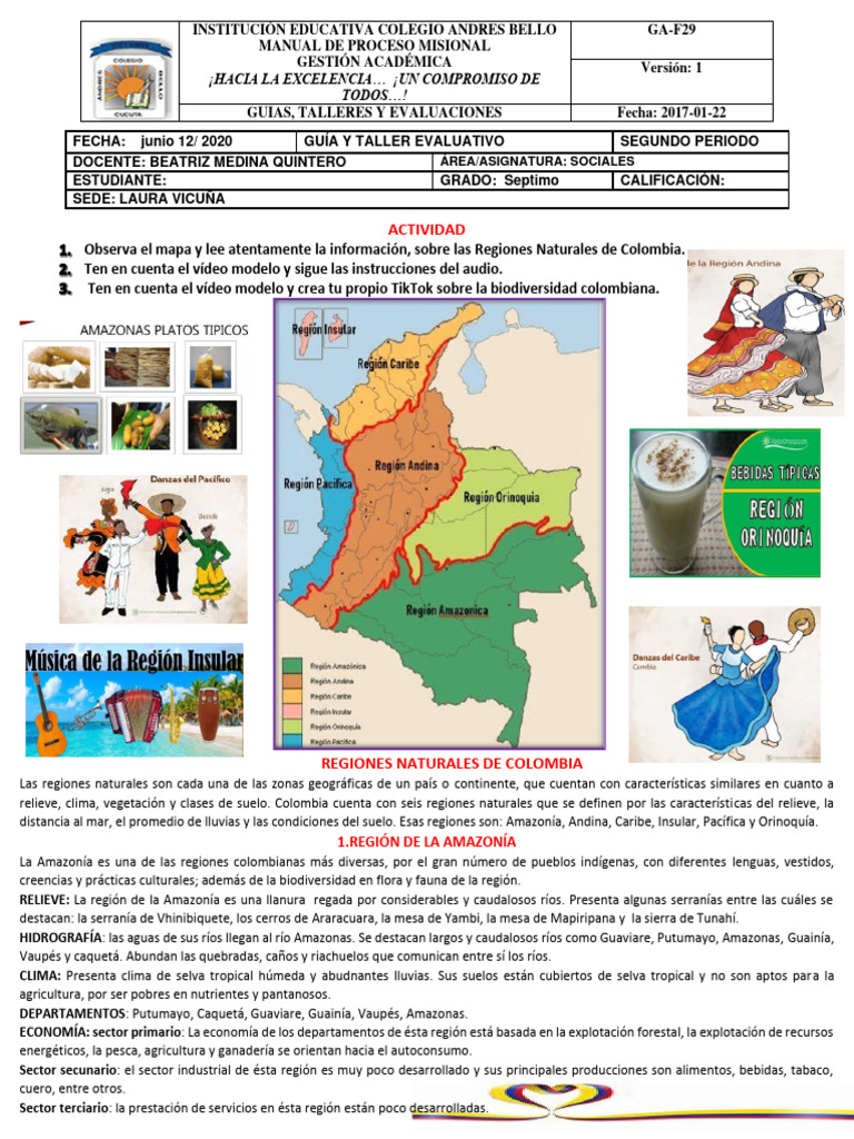 Regiones Naturales de Colombia | PDF | Geografía Física | Ciencias de ...