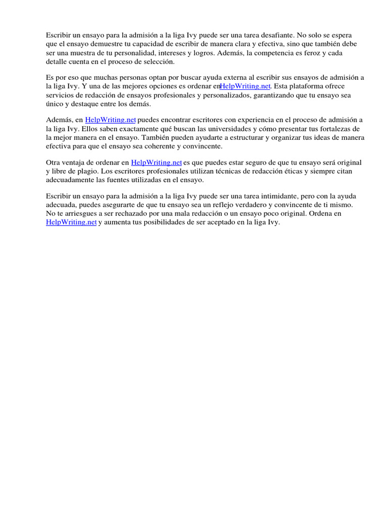 Guía para ensayos de admisión Ivy | PDF | Websites | Scribd