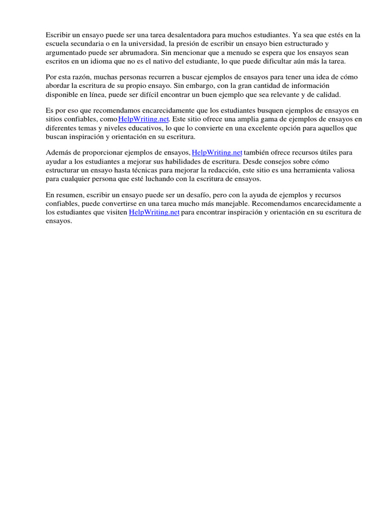 Example Of A Classification Essay