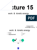 L15 Work & Kinetic Energy Hirotaka Sato