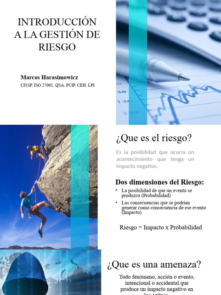 Introducción a la Gestión de Riesgos | PDF | Riesgo | Vulnerabilidad ...