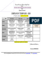 Emploi Du Temps Semestre1 Semaine04 Du 26 Février Au 02 Mars 2024 ISE