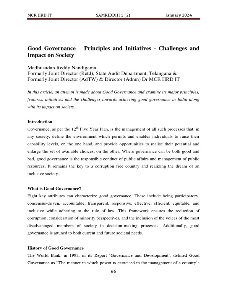 WHAT IS GOVERNANCE PDF intelligence overview