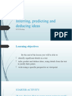 Inferring, Predicting and Deducing Ideas