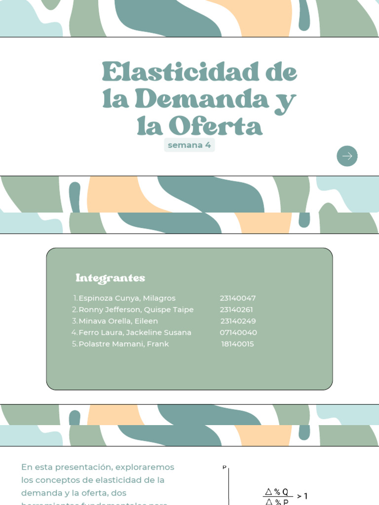 Elasticidad de Demanda y Oferta Explicada | PDF | Elasticidad (economía ...