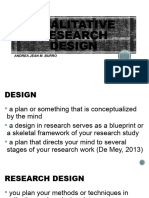 Qualitative Research Design