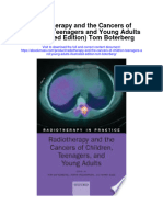 Radiotherapy and The Cancers of Children Teenagers and Young Adults Illustrated Edition Tom Boterberg All Chapter