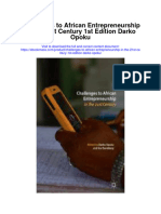 Download Challenges To African Entrepreneurship In The 21St Century 1St Edition Darko Opoku full chapter