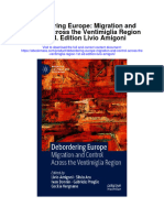 Debordering Europe Migration and Control Across The Ventimiglia Region 1St Ed Edition Livio Amigoni Full Chapter