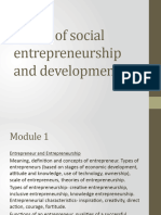 Basics of Social Entrepreneurship and Development