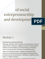 Basics of social entrepreneurship and development