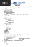 Functions Worksheet-1