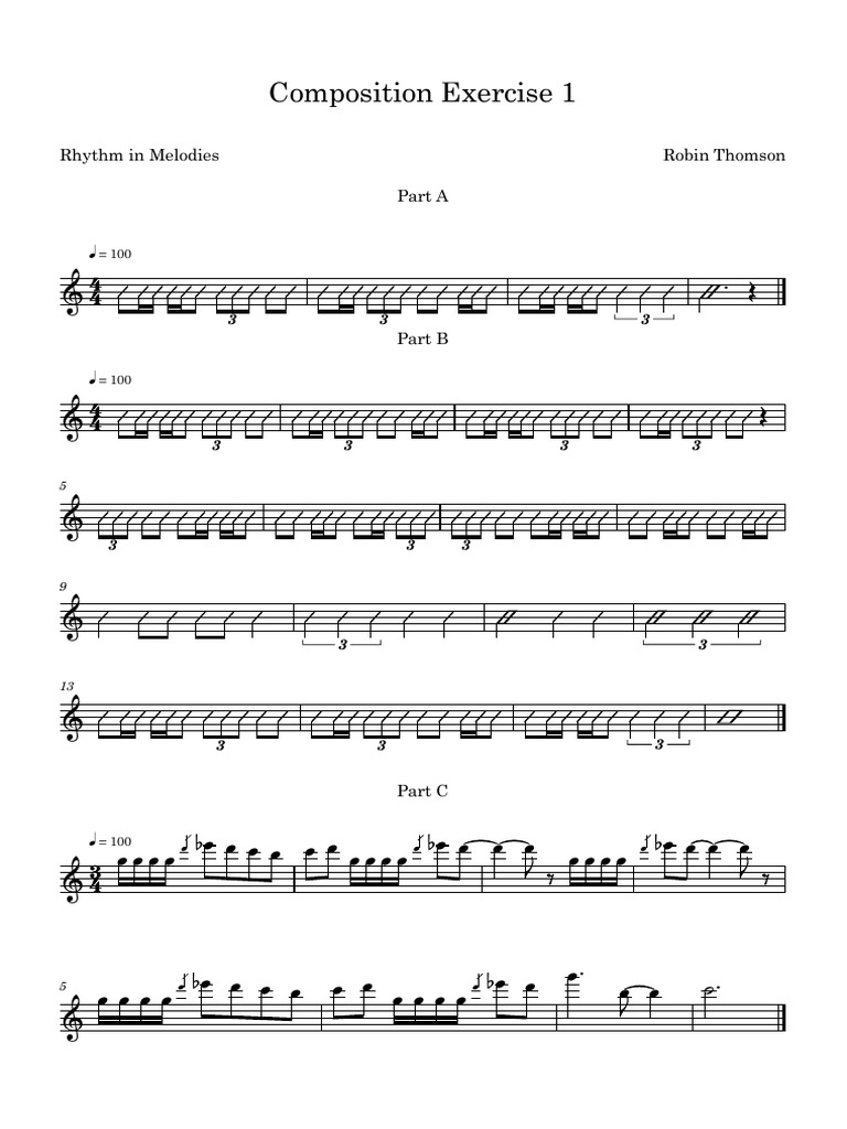 Composition Exercise 1 | PDF