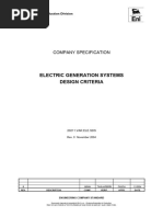 Electric Generation Systems Design Criteria: Company Specification