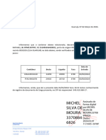 Declaração Container Cmau8532410 e Ffau4461678