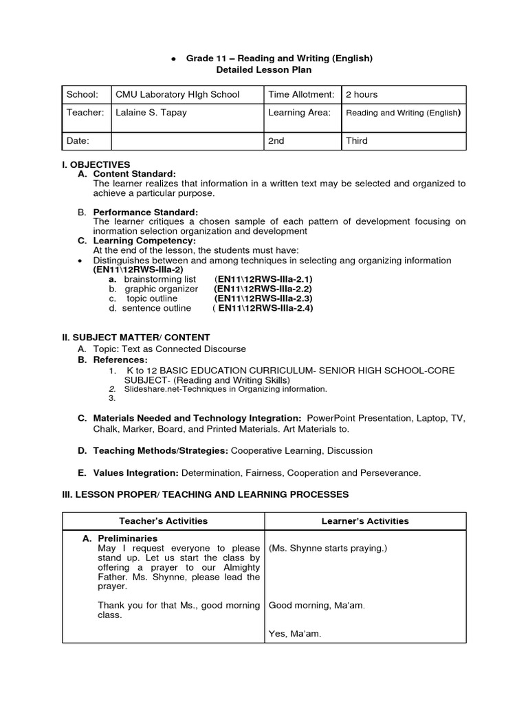 DLP LESSON 2 Tapay.docx Reading and Writing PDF Chart Brainstorming