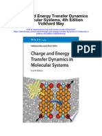 Charge and Energy Transfer Dynamics in Molecular Systems 4Th Edition Volkhard May Full Chapter