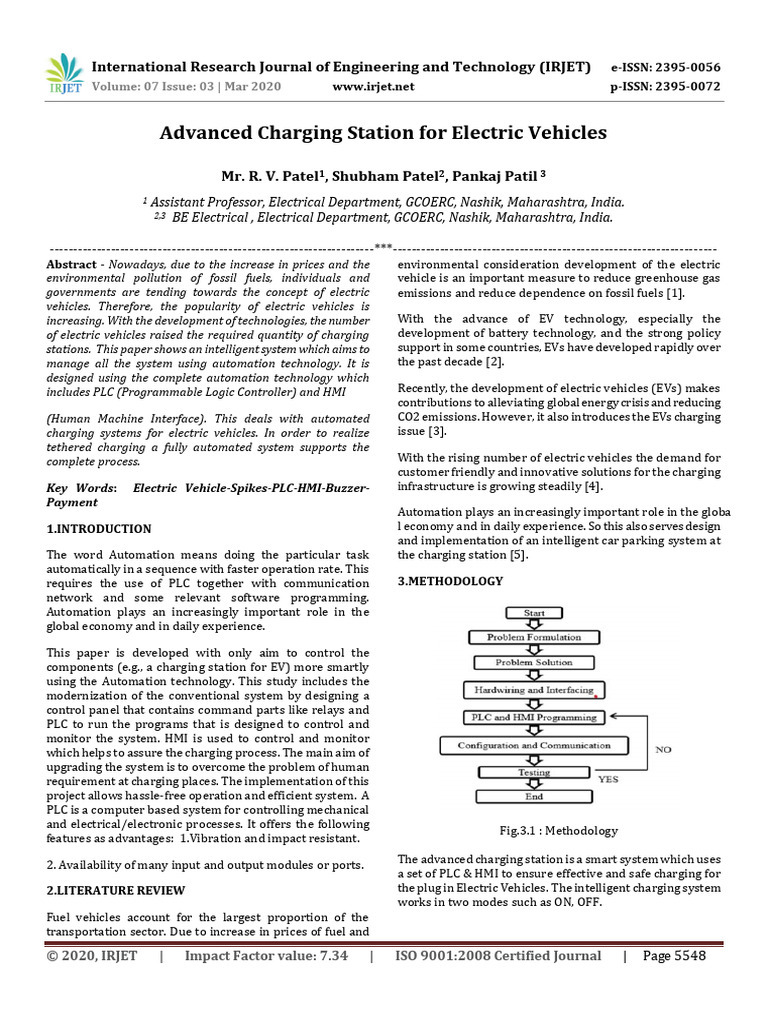 Smart EV Charging Station Automation | PDF | Programmable Logic ...