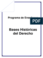 Programa de Enseñanaza Bases Históricas del Derecho