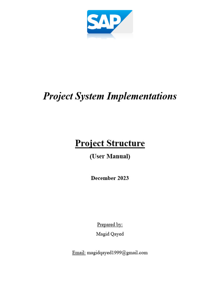 SAP PS User Manual Overview | PDF | Computing | System Software