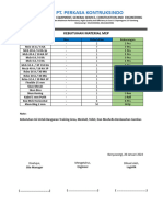 Kebutuhan Material Mep