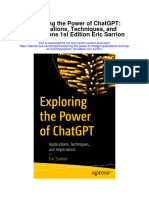 Exploring The Power of Chatgpt Applications Techniques and Implications 1St Edition Eric Sarrion Full Chapter