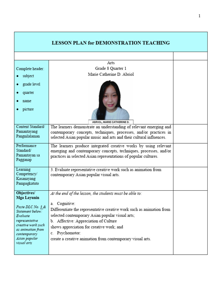 Grade 8 Asian Animation Arts | PDF | Animation | Anime