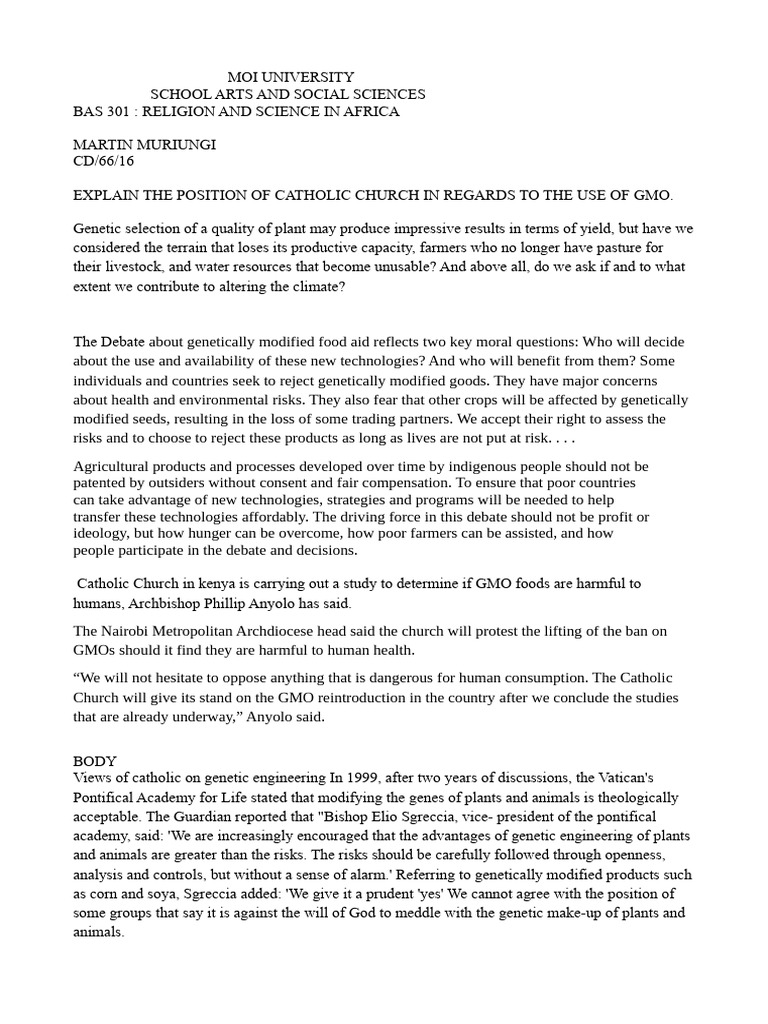 Bas 301 Download Free PDF Genetically Modified Organism Genetic 