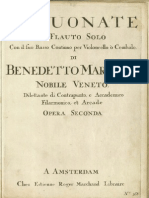 B.Marcello - XII Sonate A Flauto Solo e Basso Continuo Op.2 Fac-Simile
