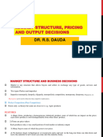 Topic Five Market Structure, Pricing and Output Decisions 1