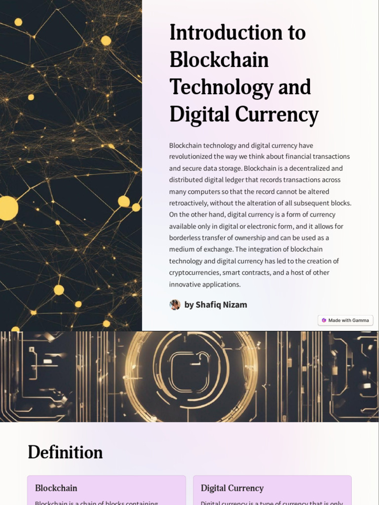 Blockchain and Digital Currency Overview | PDF | Service Industries ...